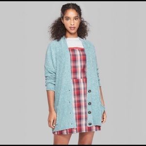 Oversized chenille cardigan